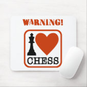 Warnung! Ich liebe Schach Mousepad (Mit Mouse)