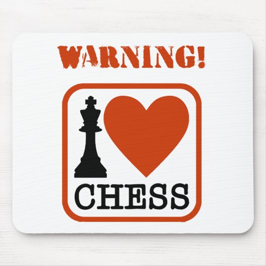 Warnung! Ich liebe Schach Mousepad (Vorne)