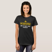 Warnung Ich möchte über Scotch Bar sprechen T-Shirt (Vorne ganz)