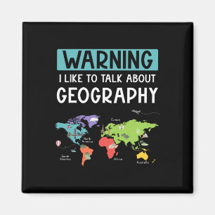 Warnung Ich rede gerne über Geografielehrer Auto Magnet
