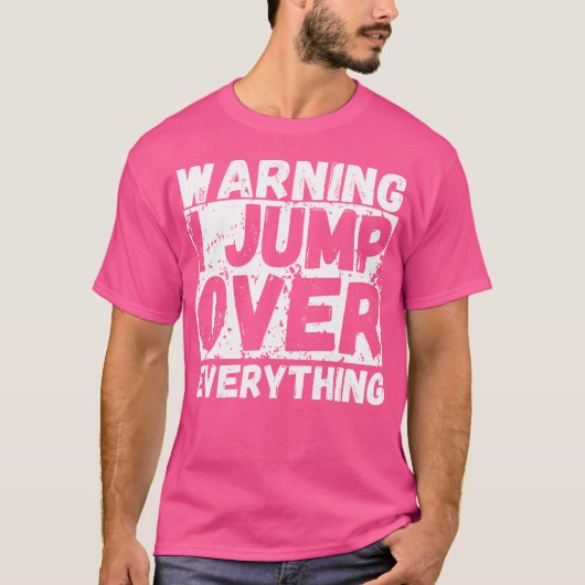 Warnung Ich Springe Über Alles Freerunning Parkour T-Shirt (Vorderseite)