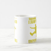 Warnung Ich Springe Über Alles Parkour Sport Kaffeetasse (Mittel)