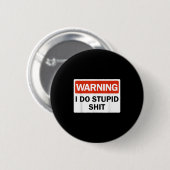 Warnung Ich Studier Lustig Warnung Ich Studier Lus Button (Vorne & Hinten)