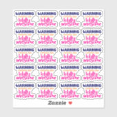 Warnung, Inhalt ist völlig Phantastisch - Aufklebe Aufkleber (Blatt)