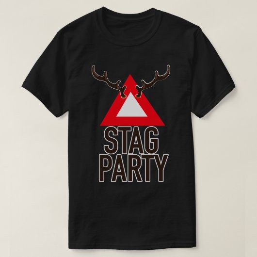 Warnung Junggesellenabschied T-Shirt (Design vorne)