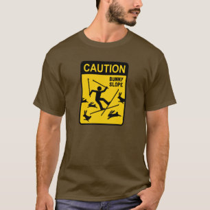 WARNUNG: Kaninchenhügel - Lustiges Skifahrwarnschi T-Shirt
