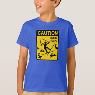 WARNUNG: Kaninchenhügel - Lustiges Skifahrwarnschi T-Shirt