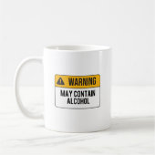 Warnung - kann Alkohol enthalten Kaffeetasse (Links)