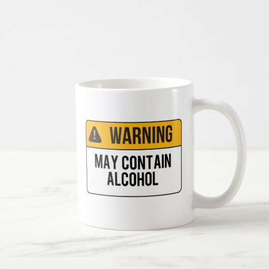 Warnung - kann Alkohol enthalten Kaffeetasse (Rechts)
