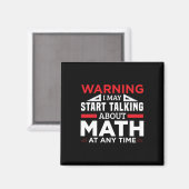 Warnung kann beginnen, mit Mathe Funny Mathe Lehre Magnet (Vorderseite/Rückseite)
