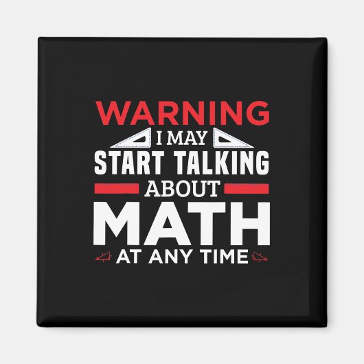 Warnung kann beginnen, mit Mathe Funny Mathe Lehre Magnet (Vorne)