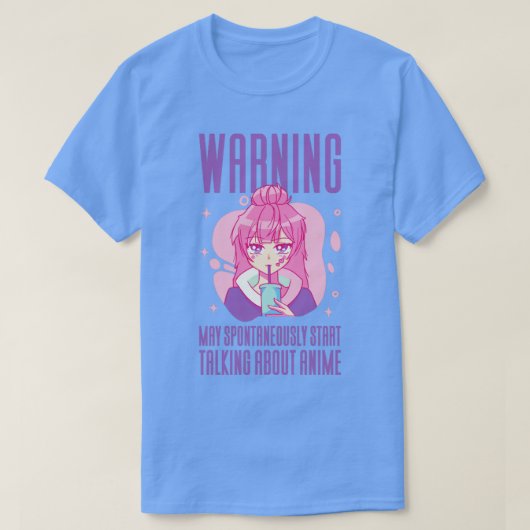 Warnung kann beginnen, über Anime4 zu sprechen T-Shirt (Design vorne)