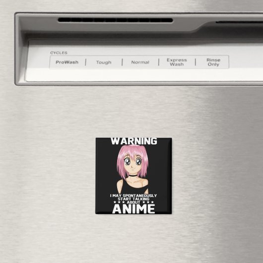 Warnung kann beginnen, über Animes zu sprechen Magnet (In Situ (Geschirrspüler))