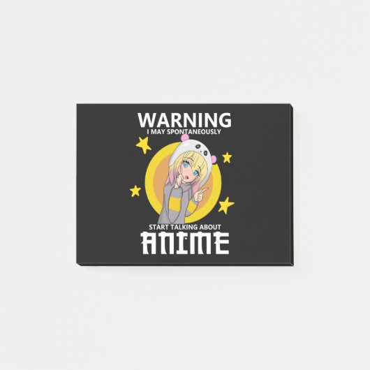 Warnung kann beginnen, über Animes zu sprechen Post-it Klebezettel (Vorderseite)