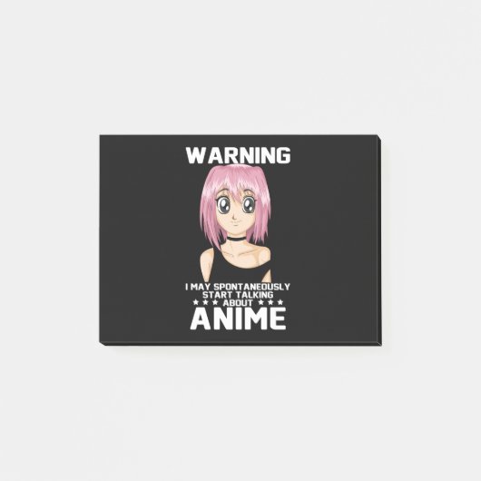 Warnung kann beginnen, über Animes zu sprechen Post-it Klebezettel (Vorderseite)