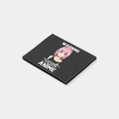 Warnung kann beginnen, über Animes zu sprechen Post-it Klebezettel (angewinkelt)