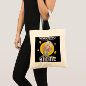 Warnung kann beginnen, über Animes zu sprechen Tragetasche (Vorderseite (Produkt))