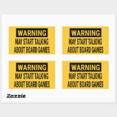 Warnung kann beginnen, über Brettspiele zu spreche Rechteckiger Aufkleber (Blatt)