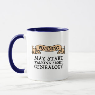 Warnung! Kann beginnen, über Genealogie zu sprech Tasse