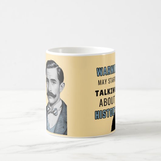 Warnung kann beginnen, über Geschichte zu sprechen Kaffeetasse (Mittel)