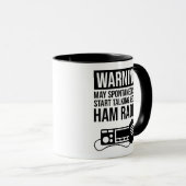 Warnung - Kann beginnen, über Ham Radio zu spreche Tasse (VorderseiteRechts)