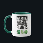 Warnung - Kann beginnen, über Pflanze zu sprechen Tasse<br><div class="desc">Dieses witzige Design der Pflanze ist ein großartiges Weihnachtsgeschenk für Gärtner oder Hauspflanzenliebhaber. Ideal für jemanden, der Sukkulente, Monstera, Bromeliaden, Anthurium, Goldene Pothos, Feigenblatt und vieles mehr . Wenn Sie an Gartenarbeit, Pflanze oder Botanik interessiert sind, und Liebe zum Garten und über Pflanze sprechen, dann ist dieses Design für Sie!...</div>