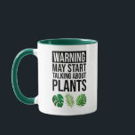 Warnung - Kann beginnen, über Pflanze zu sprechen Tasse<br><div class="desc">Dieses witzige Design der Pflanze ist ein großartiges Weihnachtsgeschenk für Gärtner oder Hauspflanzenliebhaber. Ideal für jemanden, der Sukkulente, Monstera, Bromeliaden, Anthurium, Goldene Pothos, Feigenblatt und vieles mehr . Wenn Sie an Gartenarbeit, Pflanze oder Botanik interessiert sind, und Liebe zum Garten und über Pflanze sprechen, dann ist dieses Design für Sie!...</div>