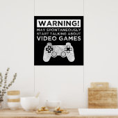 Warnung kann beginnen, über Videospiele zu spreche Poster (Küche)