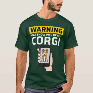 Warnung Kann Bilder Von Meinem Corgi Retro Zeigen T-Shirt