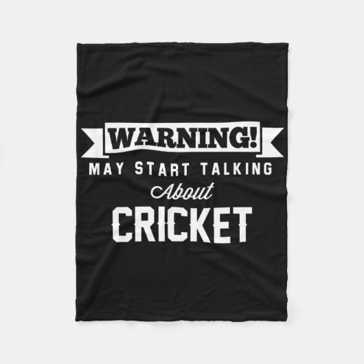 Warnung Kann Damit Beginnen Über Cricket Cm Zu Spr Fleecedecke (Vorderseite)
