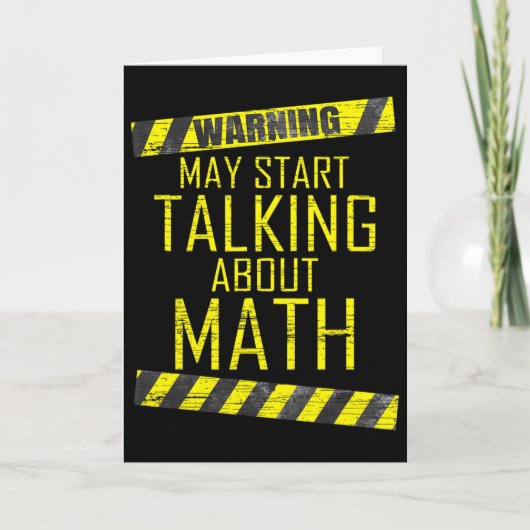 Warnung Kann damit beginnen, über Mathematiklehrer Karte (Vorderseite)