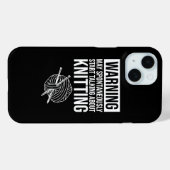 Warnung - Kann damit beginnen, über Stricken zu sp Case-Mate iPhone Hülle (Rückseite (Horizontal))