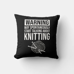 Warnung - Kann damit beginnen, über Stricken zu sp Kissen