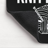 Warnung - Kann damit beginnen, über Stricken zu sp Mousepad (Ecke)