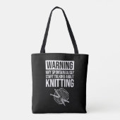 Warnung - Kann damit beginnen, über Stricken zu sp Tasche (Rückseite)