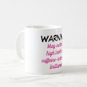Warnung: Kann hohe Level von ... Kaffeetasse (Vorderseite Links)