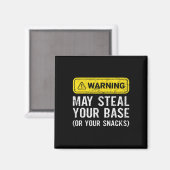 Warnung kann Ihr Base Funny Baseball Sprichwort st Magnet (Vorderseite/Rückseite)