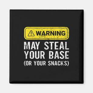 Warnung kann Ihr Base Funny Baseball Sprichwort st Magnet