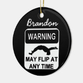 Warnung kann Jungen-Gymnastik gedreht Keramik Ornament (Links)