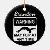 Warnung kann Jungen-Gymnastik gedreht Keramik Ornament (Hinten)