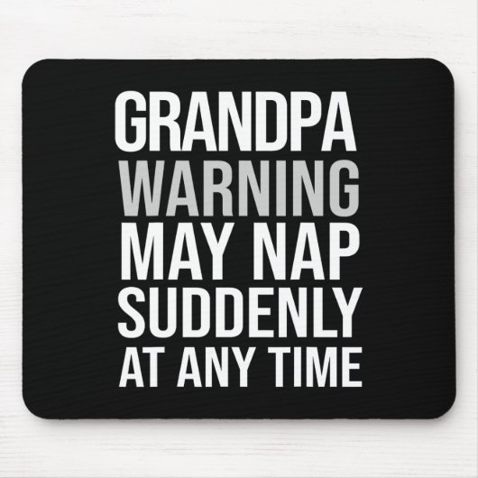 Warnung kann Nickerchen plötzlich zu jeder Zeit Vä Mousepad (Vorne)