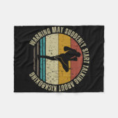Warnung Kann Plötzlich Anfangen Über Kickboxen Zu Fleecedecke (Vorderseite (Horizontal))