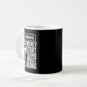Warnung Kann Plötzlich Anfangen Über Kickboxen Zu Kaffeetasse (Vorderseite Links)