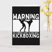 Warnung Kann Plötzlich Anfangen Über Kickboxen Zu  Karte (Gelbe Blume)