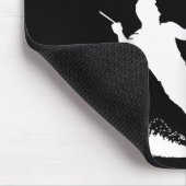 Warnung kann plötzlich Barefoot Ski Humore Skier Mousepad (Ecke)