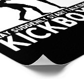 Warnung Kann Plötzlich Damit Anfangen Über Kickbox Poster (Ecke)