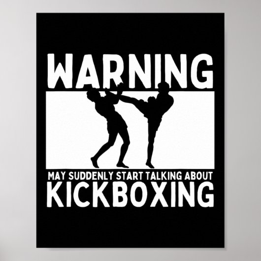 Warnung Kann Plötzlich Damit Anfangen Über Kickbox Poster (Vorne)