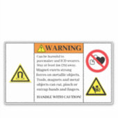 Warnung kann schädlich sein aufkleber (Vorderseite)