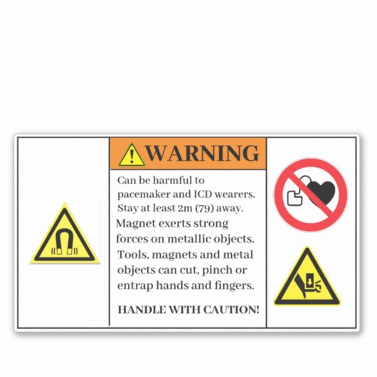 Warnung kann schädlich sein aufkleber (Vorderseite)