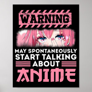 Warnung kann spontan beginnen, über Anim zu sprech Poster